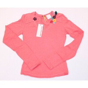 FORNARINA Designer `KARLA` Floral SHIRT Top PINK S